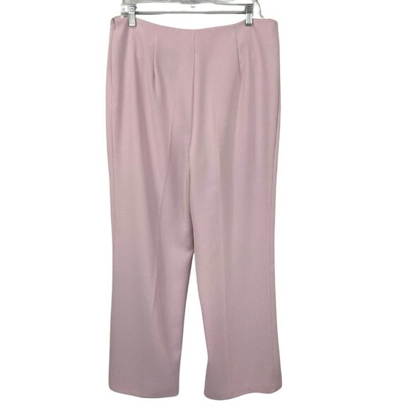 Zara Women's Full Length Flared Pants Size XL Pink High Rise Trousers - Picture 4 of 13